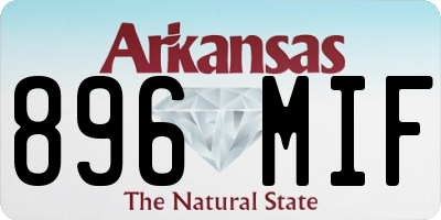 AR license plate 896MIF