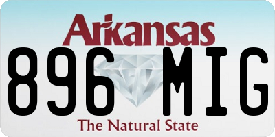 AR license plate 896MIG