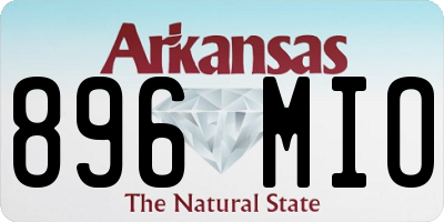 AR license plate 896MIO