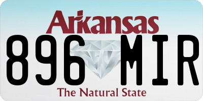 AR license plate 896MIR