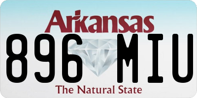 AR license plate 896MIU