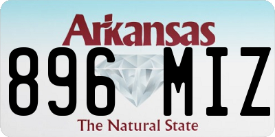 AR license plate 896MIZ