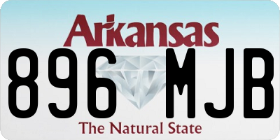 AR license plate 896MJB
