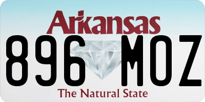 AR license plate 896MOZ