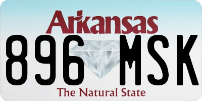 AR license plate 896MSK