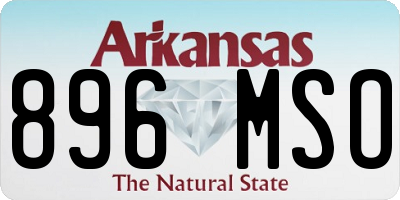 AR license plate 896MSO