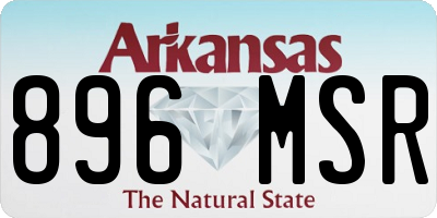 AR license plate 896MSR