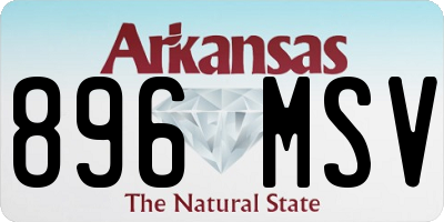 AR license plate 896MSV