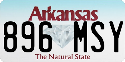 AR license plate 896MSY