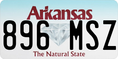 AR license plate 896MSZ