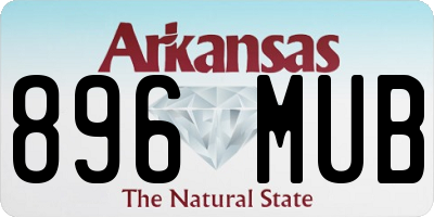 AR license plate 896MUB