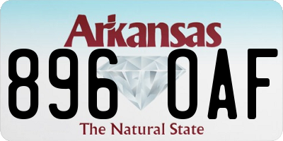 AR license plate 896OAF