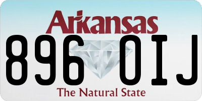 AR license plate 896OIJ