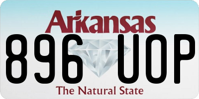 AR license plate 896UOP