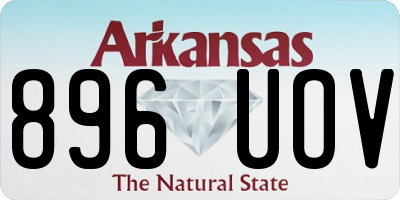 AR license plate 896UOV