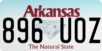 AR license plate 896UOZ