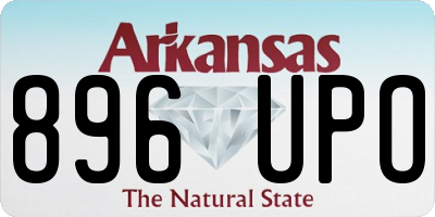 AR license plate 896UPO