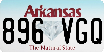 AR license plate 896VGQ