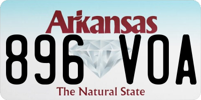 AR license plate 896VOA