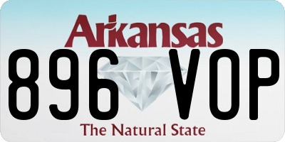 AR license plate 896VOP