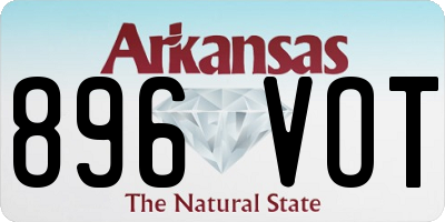 AR license plate 896VOT