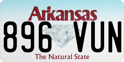 AR license plate 896VUN