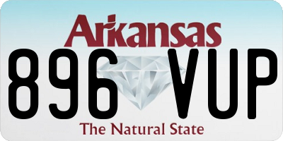 AR license plate 896VUP