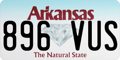 AR license plate 896VUS