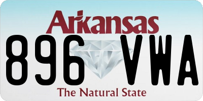 AR license plate 896VWA