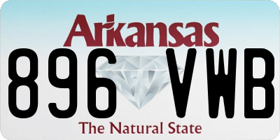 AR license plate 896VWB