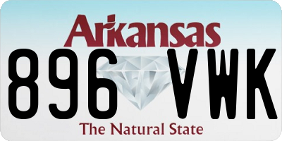 AR license plate 896VWK