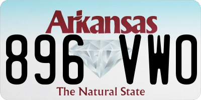 AR license plate 896VWO