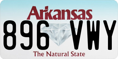 AR license plate 896VWY