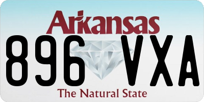 AR license plate 896VXA