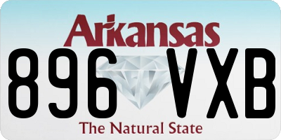 AR license plate 896VXB