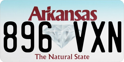 AR license plate 896VXN