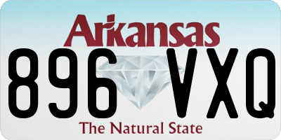 AR license plate 896VXQ