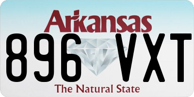 AR license plate 896VXT