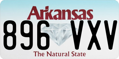 AR license plate 896VXV