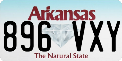 AR license plate 896VXY
