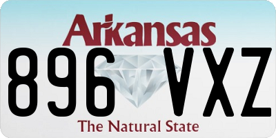 AR license plate 896VXZ