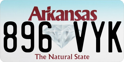 AR license plate 896VYK