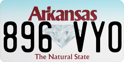 AR license plate 896VYO