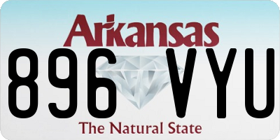 AR license plate 896VYU