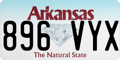AR license plate 896VYX