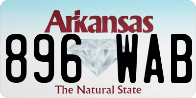 AR license plate 896WAB