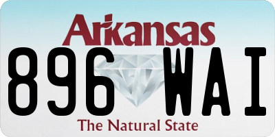 AR license plate 896WAI