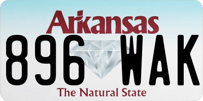 AR license plate 896WAK