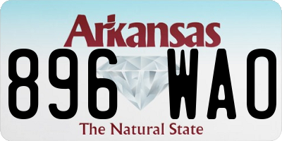 AR license plate 896WAO
