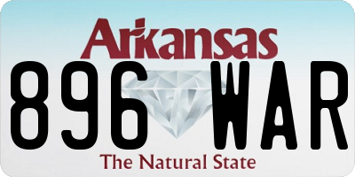 AR license plate 896WAR